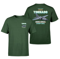 Thumbnail for Panavia Tornado GR4 - Swing wings. Steady sass. - Double-Side T-Shirt design on darkgreen double side t shirt