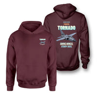 Thumbnail for Panavia Tornado GR4 - Swing wings. Steady sass. - Double-Side Hoodie design on dark red double side hoodie