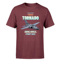 Thumbnail for Panavia Tornado GR4 - Swing wings. Steady sass. - Premium T-Shirt design on darkred premium t shirt