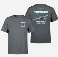 Thumbnail for Panavia Tornado GR4 - Swing wings. Steady sass. - Double-Side T-Shirt design on gray double side t shirt