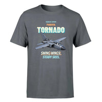 Thumbnail for Panavia Tornado GR4 - Swing wings. Steady sass. - Premium T-Shirt design on gray premium t shirt
