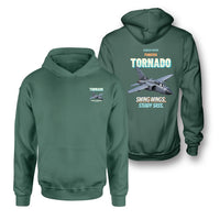 Thumbnail for Panavia Tornado GR4 - Swing wings. Steady sass. - Double-Side Hoodie design on green double side hoodie