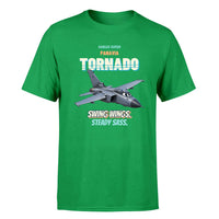 Thumbnail for Panavia Tornado GR4 - Swing wings. Steady sass. - Premium T-Shirt design on green premium t shirt