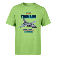 Thumbnail for Panavia Tornado GR4 - Swing wings. Steady sass. - Premium T-Shirt design on lightgreen premium t shirt