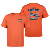 Thumbnail for Panavia Tornado GR4 - Swing wings. Steady sass. - Double-Side T-Shirt design on orange double side t shirt
