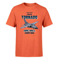 Thumbnail for Panavia Tornado GR4 - Swing wings. Steady sass. - Premium T-Shirt design on orange premium t shirt