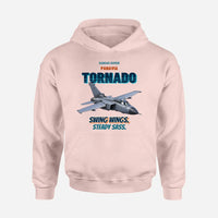 Thumbnail for Panavia Tornado GR4 - Swing wings. Steady sass. design on pink hoodie single side