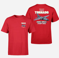 Thumbnail for Panavia Tornado GR4 - Swing wings. Steady sass. - Double-Side T-Shirt design on red double side t shirt
