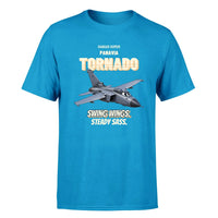 Thumbnail for Panavia Tornado GR4 - Swing wings. Steady sass. - Premium T-Shirt design on turquoise premium t shirt