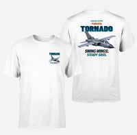 Thumbnail for Panavia Tornado GR4 - Swing wings. Steady sass. - Double-Side T-Shirt design on white double side t shirt