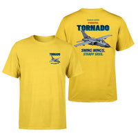 Thumbnail for Panavia Tornado GR4 - Swing wings. Steady sass. - Double-Side T-Shirt design on yellow double side t shirt