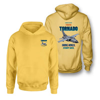 Thumbnail for Panavia Tornado GR4 - Swing wings. Steady sass. - Double-Side Hoodie design on yellow double side hoodie
