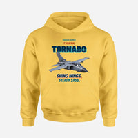 Thumbnail for Panavia Tornado GR4 - Swing wings. Steady sass. design on yellow hoodie single side