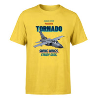 Thumbnail for Panavia Tornado GR4 - Swing wings. Steady sass. - Premium T-Shirt design on yellow premium t shirt