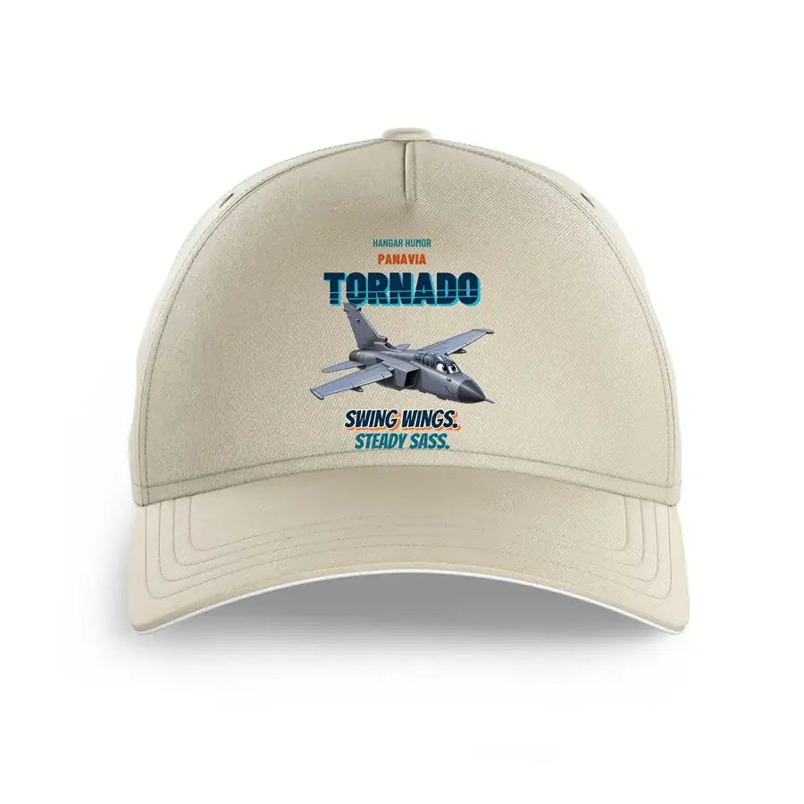 Panavia Tornado GR4 - Swing wings. Steady sass. design on beige printed hat