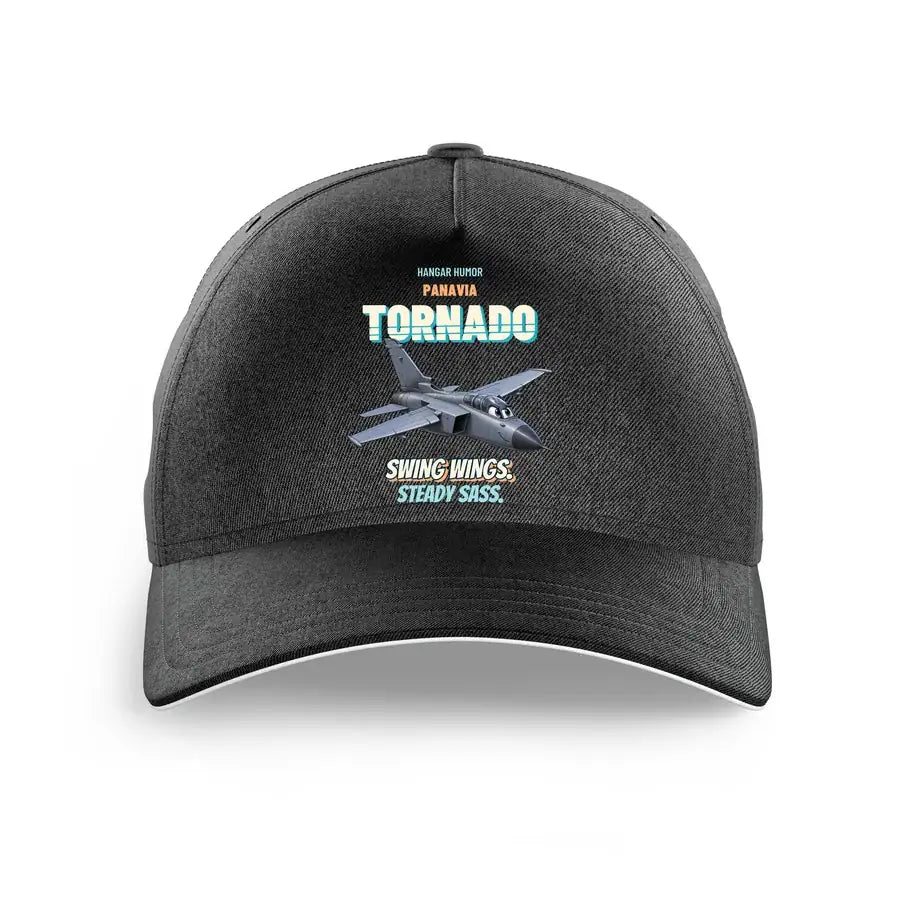 Panavia Tornado GR4 - Swing wings. Steady sass. design on black printed hat