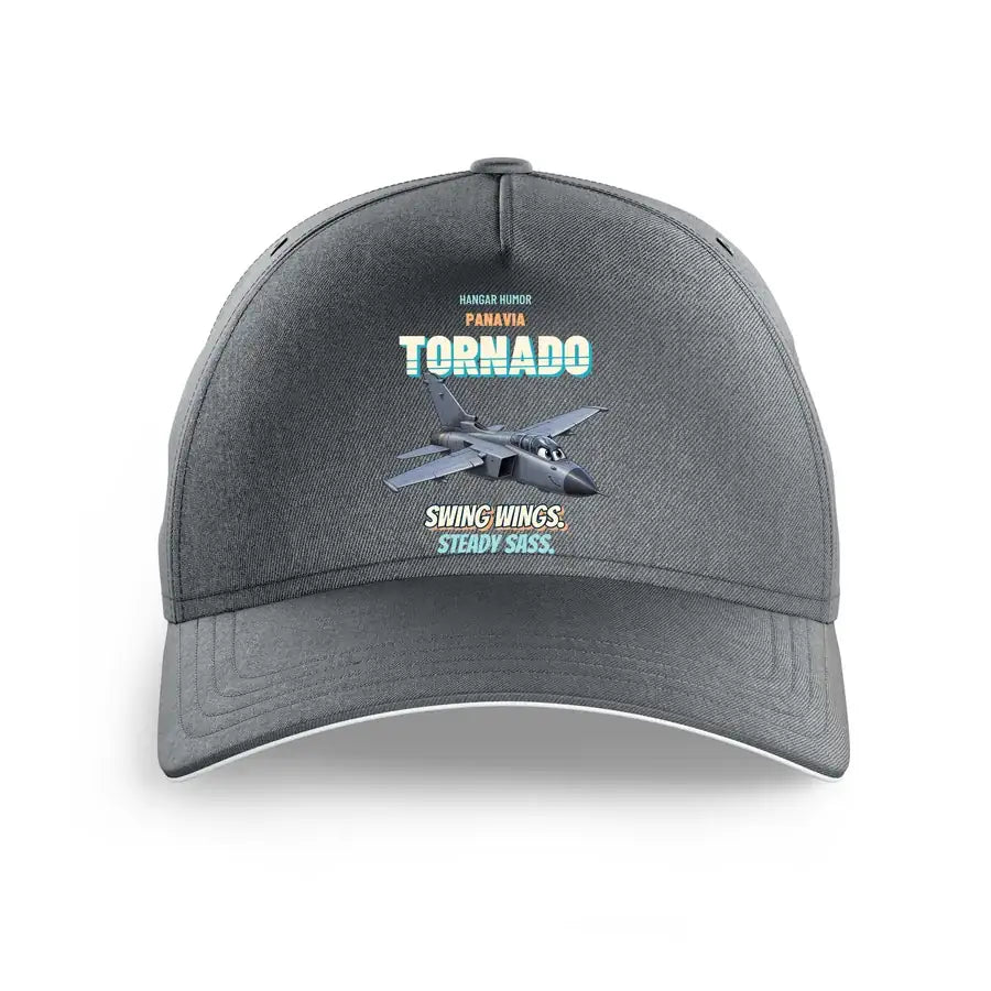 Panavia Tornado GR4 - Swing wings. Steady sass. design on gray printed hat