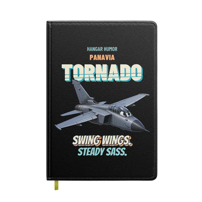 Panavia Tornado GR4 - Swing wings. Steady sass. design on black notebook