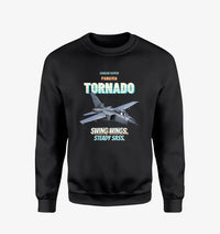 Thumbnail for Panavia Tornado GR4 - Swing wings. Steady sass. design on black sweatshirt