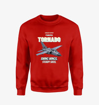 Thumbnail for Panavia Tornado GR4 - Swing wings. Steady sass. design on red sweatshirt