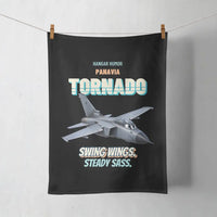 Thumbnail for Panavia Tornado GR4 - Swing wings. Steady sass. design on black towel
