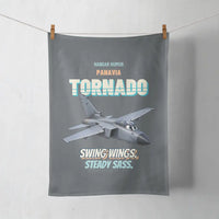 Thumbnail for Panavia Tornado GR4 - Swing wings. Steady sass. design on gray towel