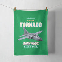 Thumbnail for Panavia Tornado GR4 - Swing wings. Steady sass. design on green towel