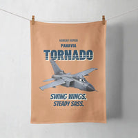 Thumbnail for Panavia Tornado GR4 - Swing wings. Steady sass. design on orange towel