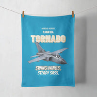 Thumbnail for Panavia Tornado GR4 - Swing wings. Steady sass. design on turquoise towel