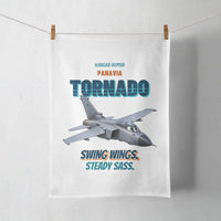 Thumbnail for Panavia Tornado GR4 - Swing wings. Steady sass. design on white towel