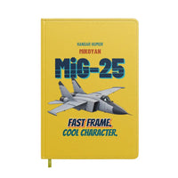 Thumbnail for Mikoyan MiG-25 Foxbat - Fast frame. Cool character. design on yellow notebook