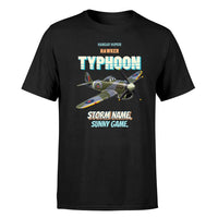 Thumbnail for Hawker Typhoon Mk IB - Storm name. Sunny game. - Premium T-Shirt design on black premium t shirt