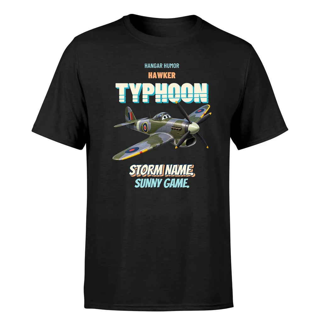 Hawker Typhoon Mk IB - Storm name. Sunny game. - Premium T-Shirt design on black premium t shirt