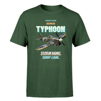 Thumbnail for Hawker Typhoon Mk IB - Storm name. Sunny game. - Premium T-Shirt design on darkgreen premium t shirt