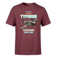 Thumbnail for Hawker Typhoon Mk IB - Storm name. Sunny game. - Premium T-Shirt design on darkred premium t shirt