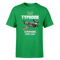 Thumbnail for Hawker Typhoon Mk IB - Storm name. Sunny game. - Premium T-Shirt design on green premium t shirt