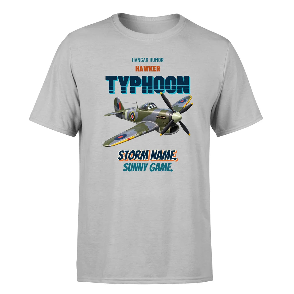 Hawker Typhoon Mk IB - Storm name. Sunny game. - Premium T-Shirt design on lightgray premium t shirt