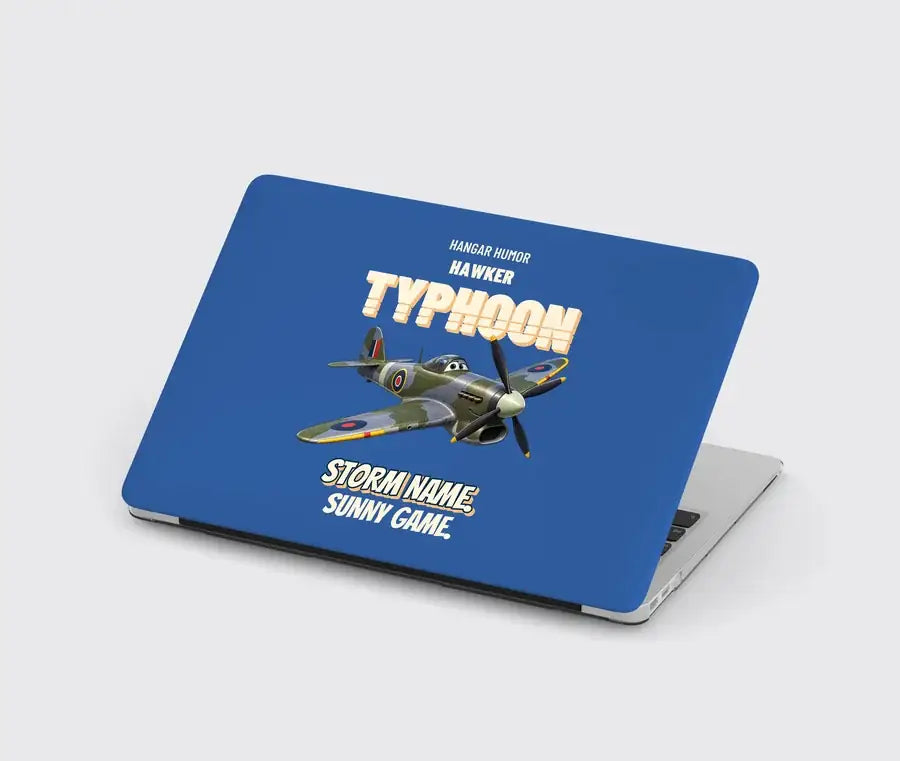 Hawker Typhoon Mk IB - Storm name. Sunny game. design on blue MacBook case