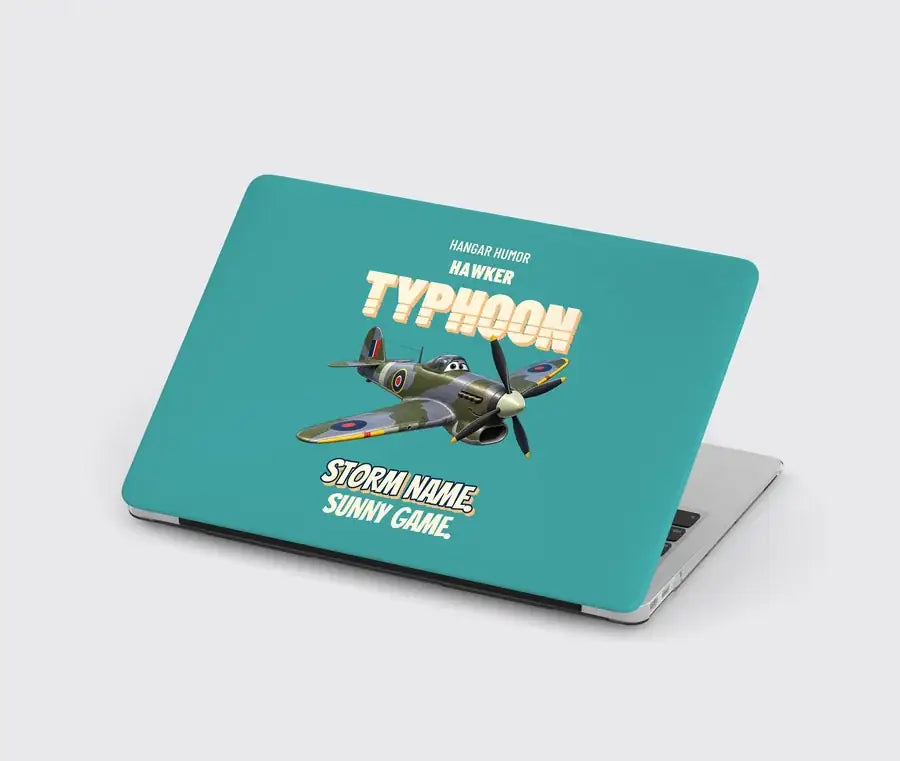 Hawker Typhoon Mk IB - Storm name. Sunny game. design on turquoise MacBook case