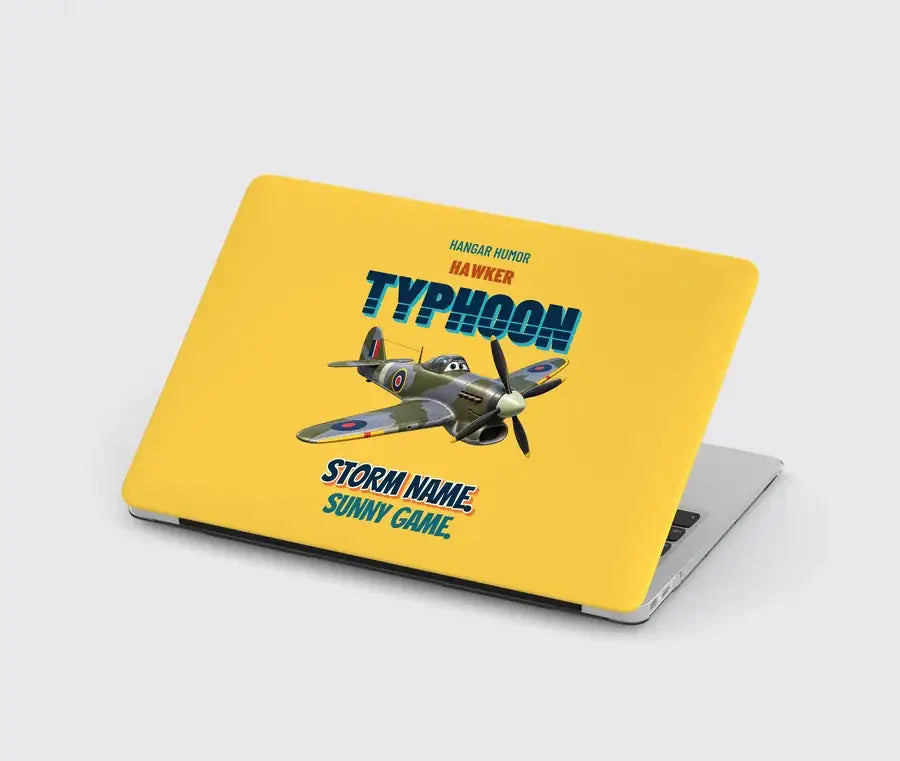 Hawker Typhoon Mk IB - Storm name. Sunny game. design on yellow MacBook case