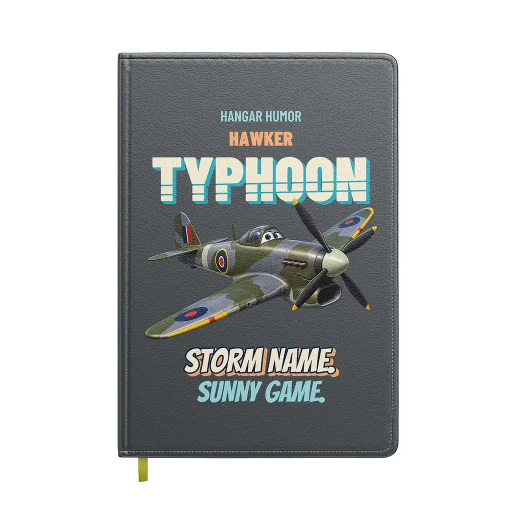 Hawker Typhoon Mk IB - Storm name. Sunny game. design on gray notebook