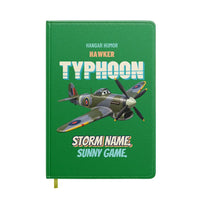 Thumbnail for Hawker Typhoon Mk IB - Storm name. Sunny game. design on green notebook