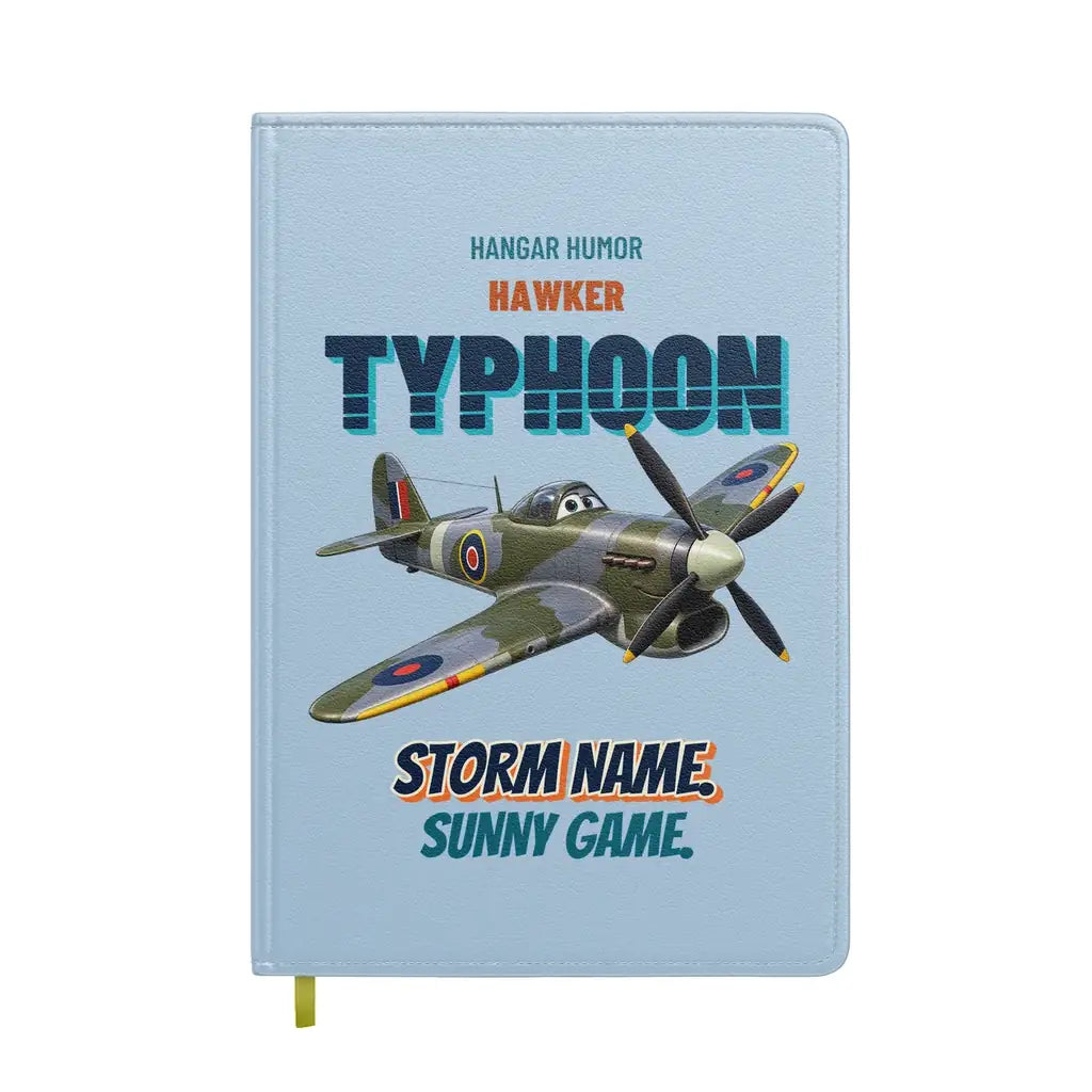 Hawker Typhoon Mk IB - Storm name. Sunny game. design on light blue notebook