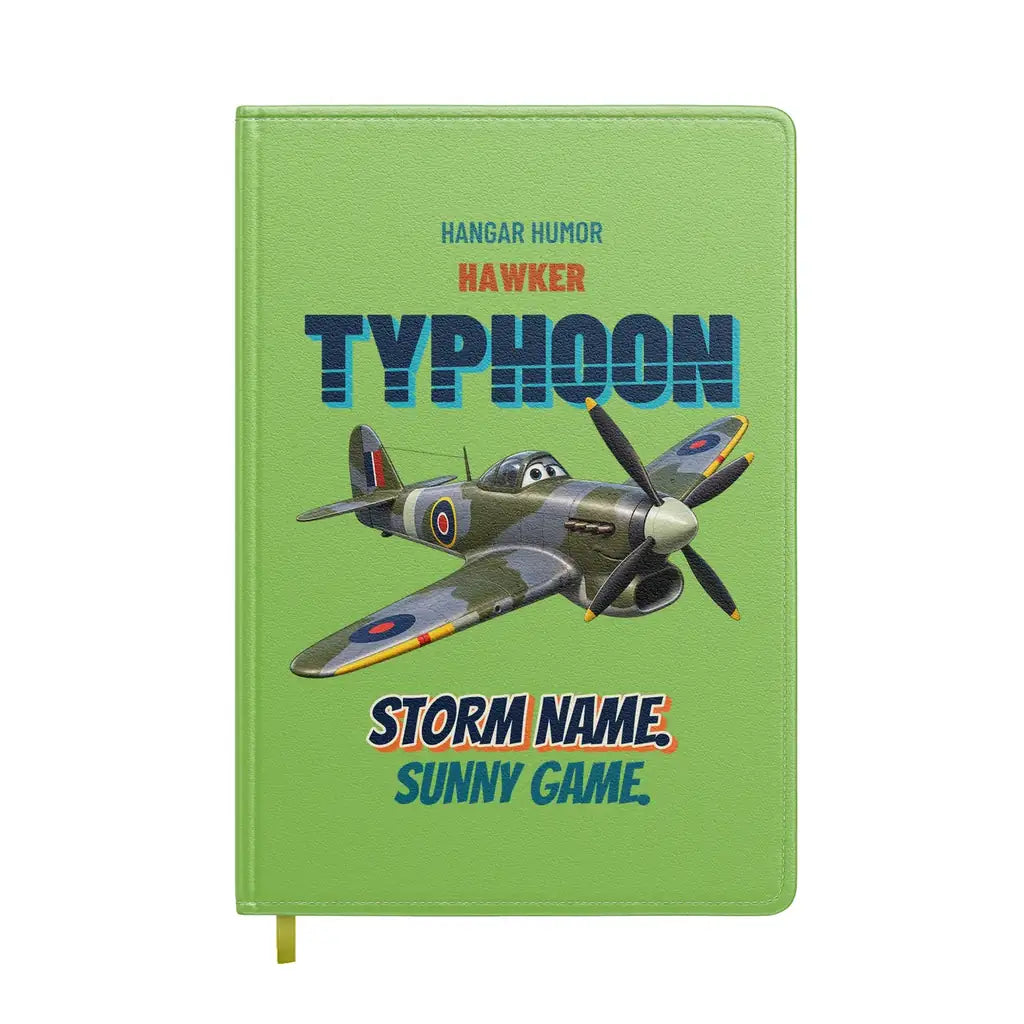 Hawker Typhoon Mk IB - Storm name. Sunny game. design on light green notebook