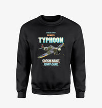 Thumbnail for Hawker Typhoon Mk IB - Storm name. Sunny game. design on black sweatshirt