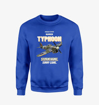 Thumbnail for Hawker Typhoon Mk IB - Storm name. Sunny game. design on blue sweatshirt