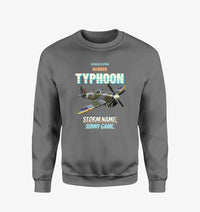 Thumbnail for Hawker Typhoon Mk IB - Storm name. Sunny game. design on gray sweatshirt