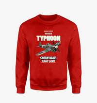 Thumbnail for Hawker Typhoon Mk IB - Storm name. Sunny game. design on red sweatshirt