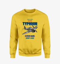 Thumbnail for Hawker Typhoon Mk IB - Storm name. Sunny game. design on yellow sweatshirt