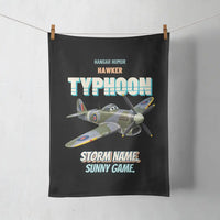 Thumbnail for Hawker Typhoon Mk IB - Storm name. Sunny game. design on black towel